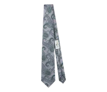 Krawatte Aus Seidenjacquard Mit Paisleymuster, Herren, Grau