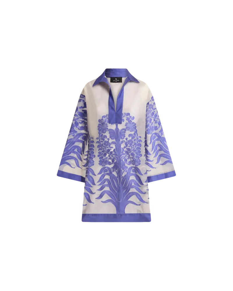 Etro Strandkleid Aus Jacquard-fil-coupé, Damen, Blau, Größe Blau