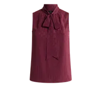 Jacquard-top Aus Einer Seidenmischung Mit Foulard Und Paisley-motiv, Damen, Rot, Größe