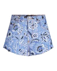 Etro Jeansshorts Mit Druck, Hellblau Hellblau