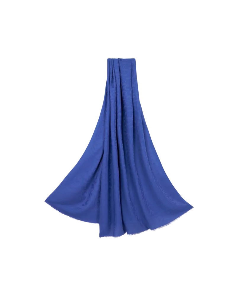 Etro Schal Mit Floralem Motiv, Damen, Navyblau Navyblau