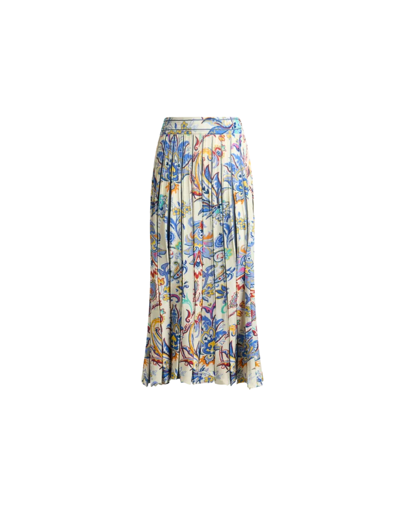 Etro Strick-midirock Mit Druck, Damen, Blau, Größe Blau
