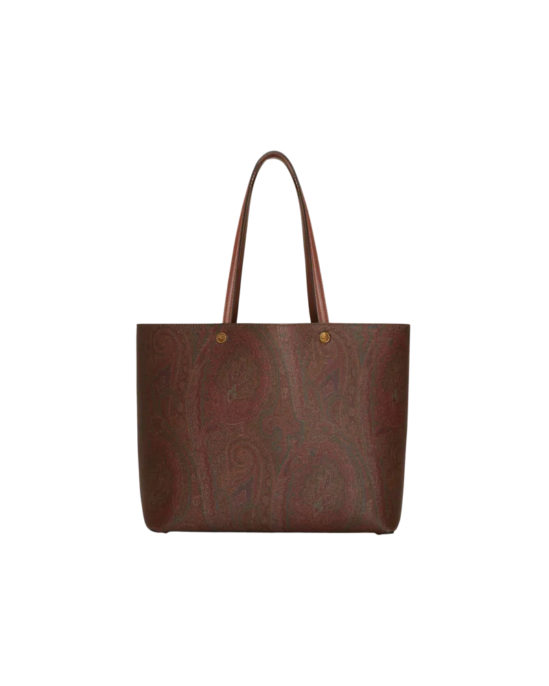 Etro Handtasche Etro Essential Gross In Arnica Mit Pochette, Damen, Dunkelbraun Dunkelbraun
