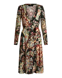 Etro Kleid Mit Paisley-print, Damen, Dunkelgrün Dunkelgrün