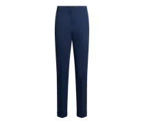 Cropped Hose Aus Stretch-baumwolle, Damen, Blau, Größe
