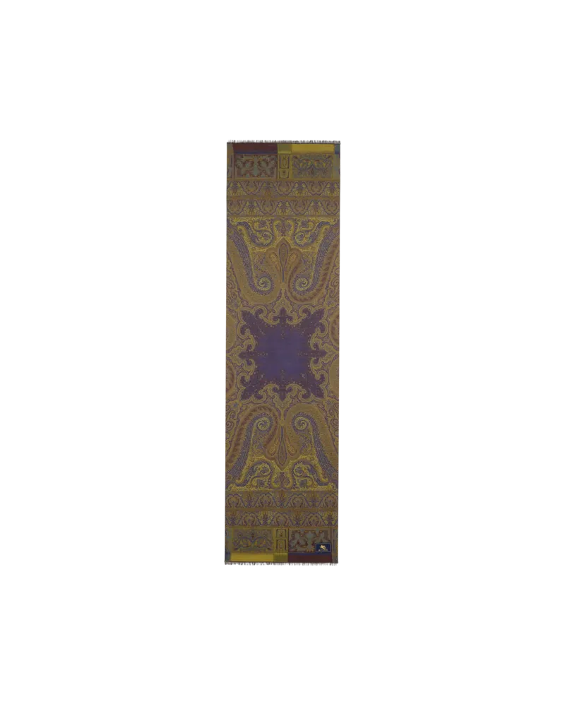 Etro Schal Aus Wolle Und Seide Mit Jacquardmuster, Herren, Multicolor Multicolor