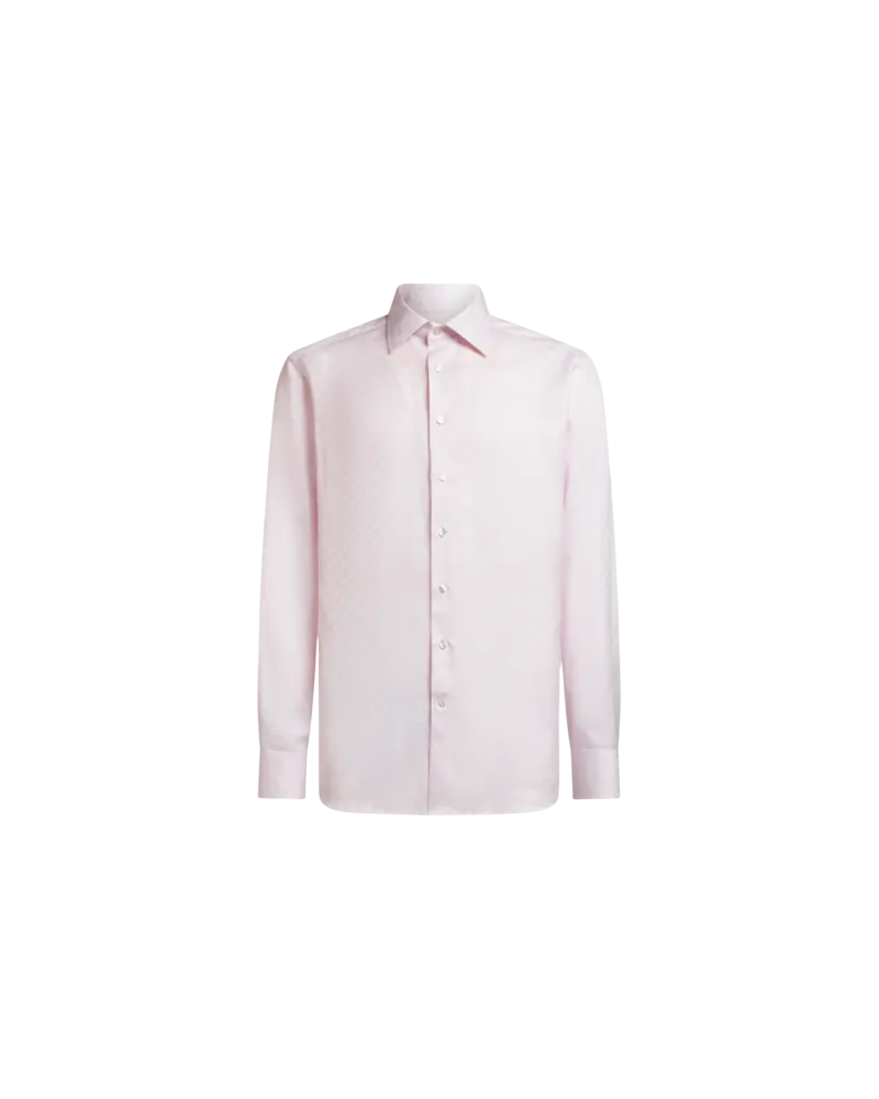 Etro Hemd Aus Baumwolle Im Jacquardmuster, Herren, Rosa, Größe Rosa