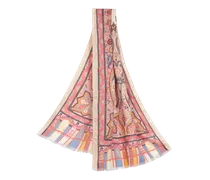 Mehrfarbiger Schal Aus Kaschmir Und Seide Mit Paisleymotiv, Damen, Multicolor