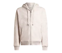 Sweatshirt Aus Einer Wollmischung Mit Kapuze Und Arnica-motiv, Herren, Cremefarben, Größe