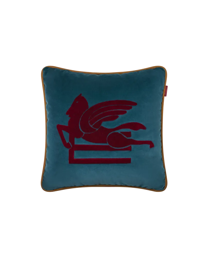Etro Besticktes Kissen, Hellblau Hellblau