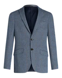 Etro Blazer Mit Hahnentrittmuster, Hellblau Hellblau