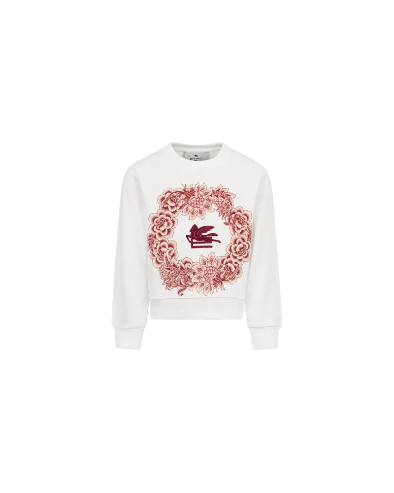 Etro Sweatshirt Mit Pegaso Und Girlanden-print, Weiß, Größe Weiß