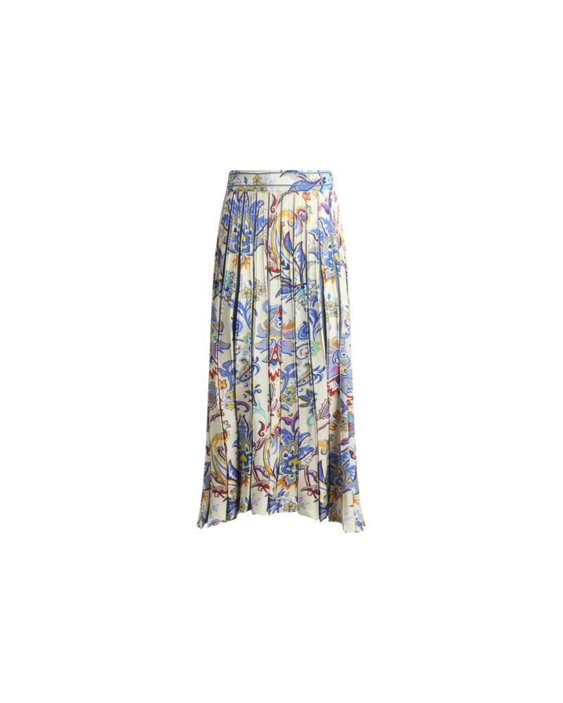 Etro Strick-midirock Mit Druck, Damen, Blau, Größe Blau