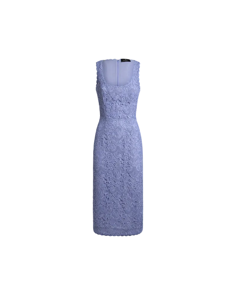 Etro Etuikleid Mit Paisley-makramee-spitze, Damen, Violett, Größe Violett