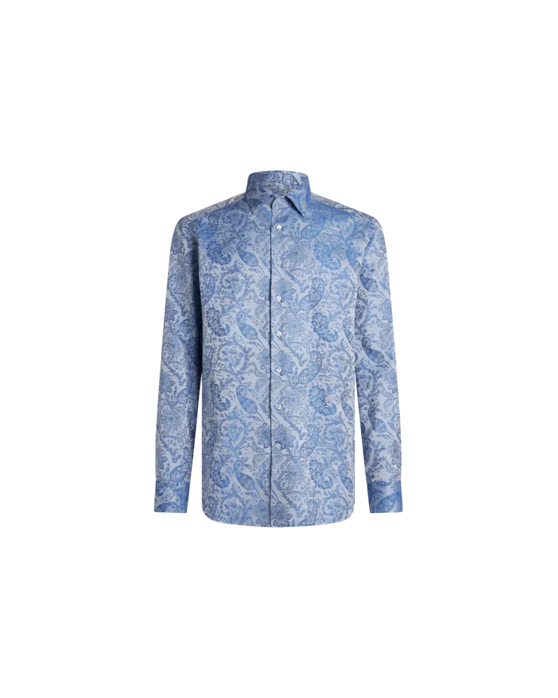 Etro Hemd Mit Floralem Paisleymuster, Herren, Hellblau Hellblau