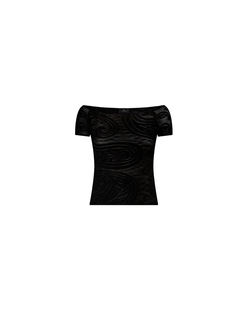 Etro Jacquard-pullover Mit Paisley-motiv, Damen, Schwarz, Größe Schwarz