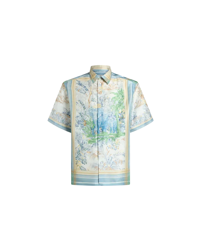 Etro Oversized Hemd Aus Seide, Herren, Hellblau, Größe Hellblau