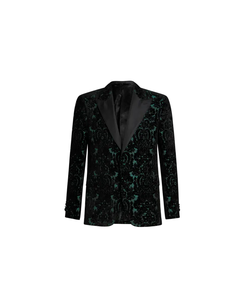 Etro Samtblazer Aus Brokatjacquard, Herren, Schwarz, Größe Schwarz