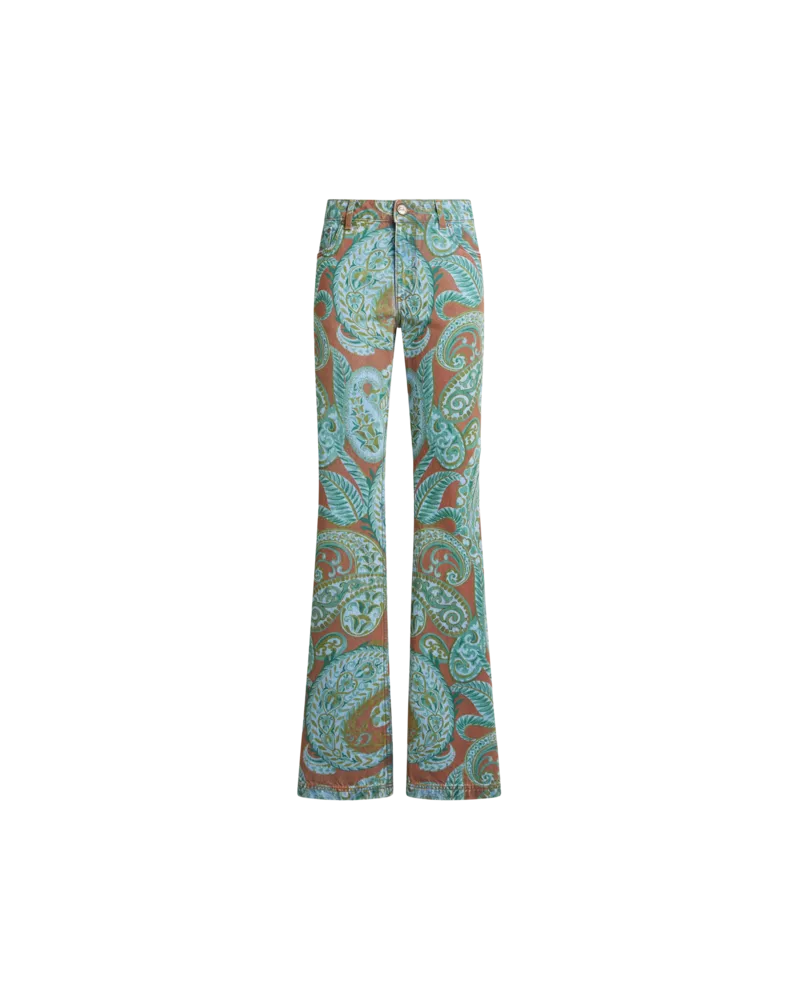 Etro Flare-jeans Mit Paisleys Allover, Damen, Multicolor, Größe Multicolor