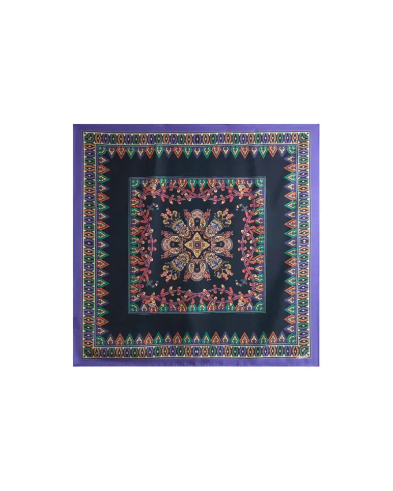 Etro Tuch Aus Seide Mit Geometrischem Motiv Und Medaillons, Damen, Multicolor Multicolor