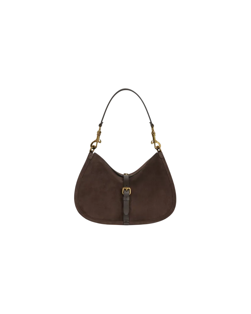 Etro Tasche Pony Mittelgross Aus Veloursleder, Damen, Braun Braun