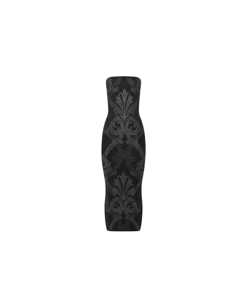 Etro Metallic-jacquard-kleid, Damen, Schwarz, Größe Schwarz
