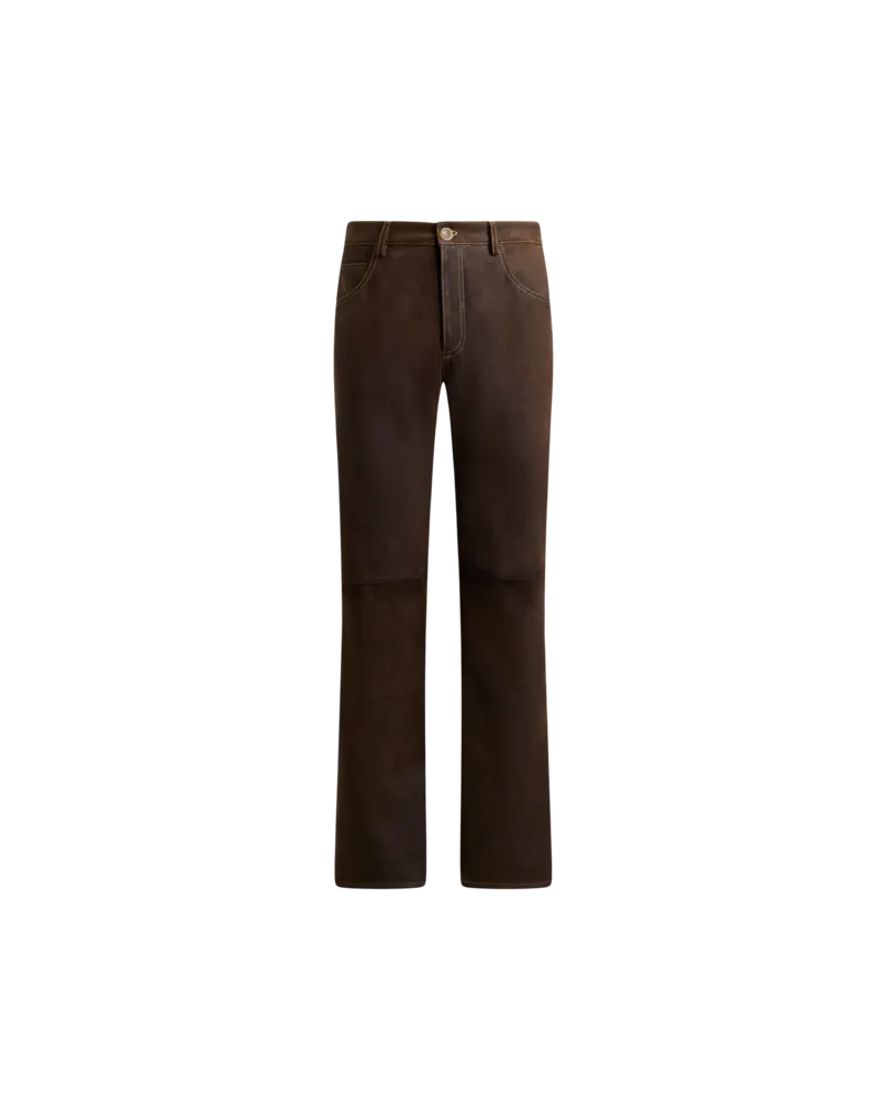 Etro Hose Aus Leder, Herren, Braun, Größe Braun