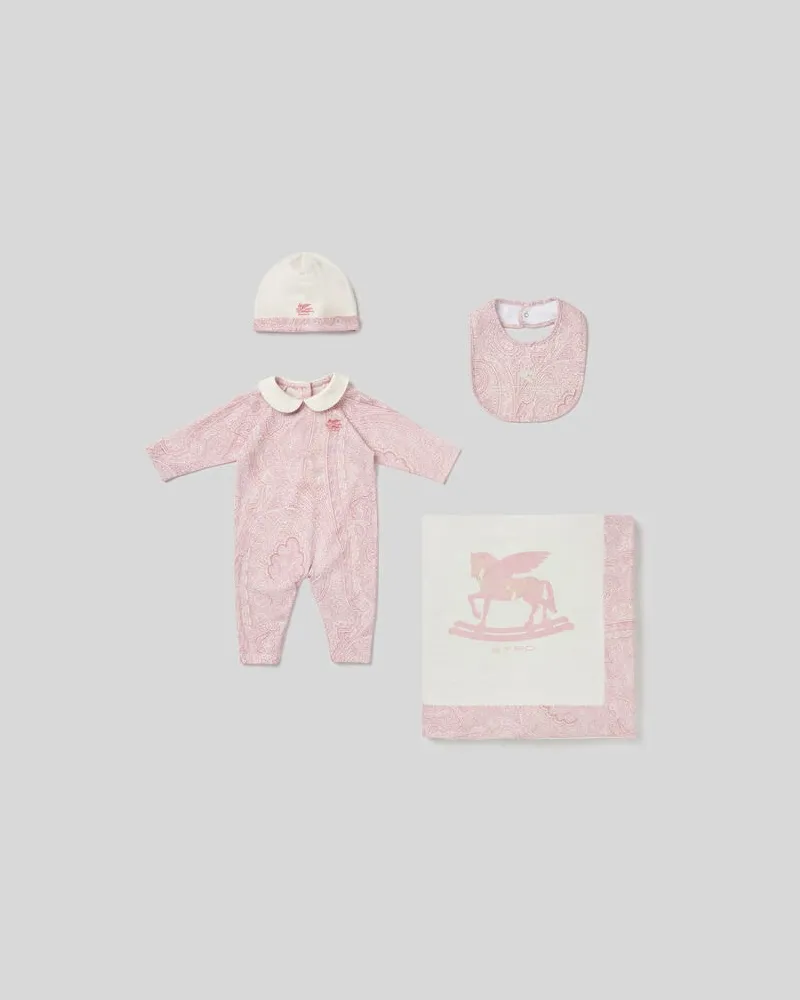 Etro Decke Aus Jersey Aus Baumwolle Mit Pegaso, Rosa, Größe Rosa