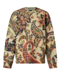 Etro Wollpullover Mit Paisley-print, Herren, Multicolor Multicolor