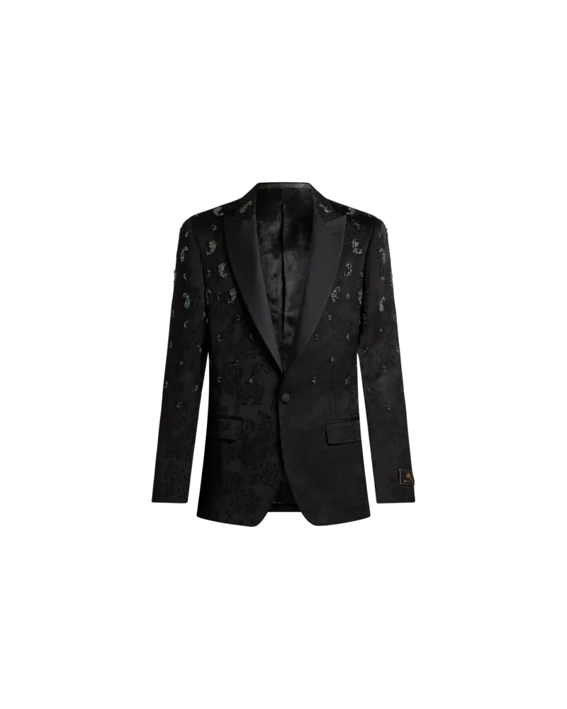 Etro Elegantes Sakko Aus Einer Leinenmischung, Herren, Schwarz, Größe Schwarz
