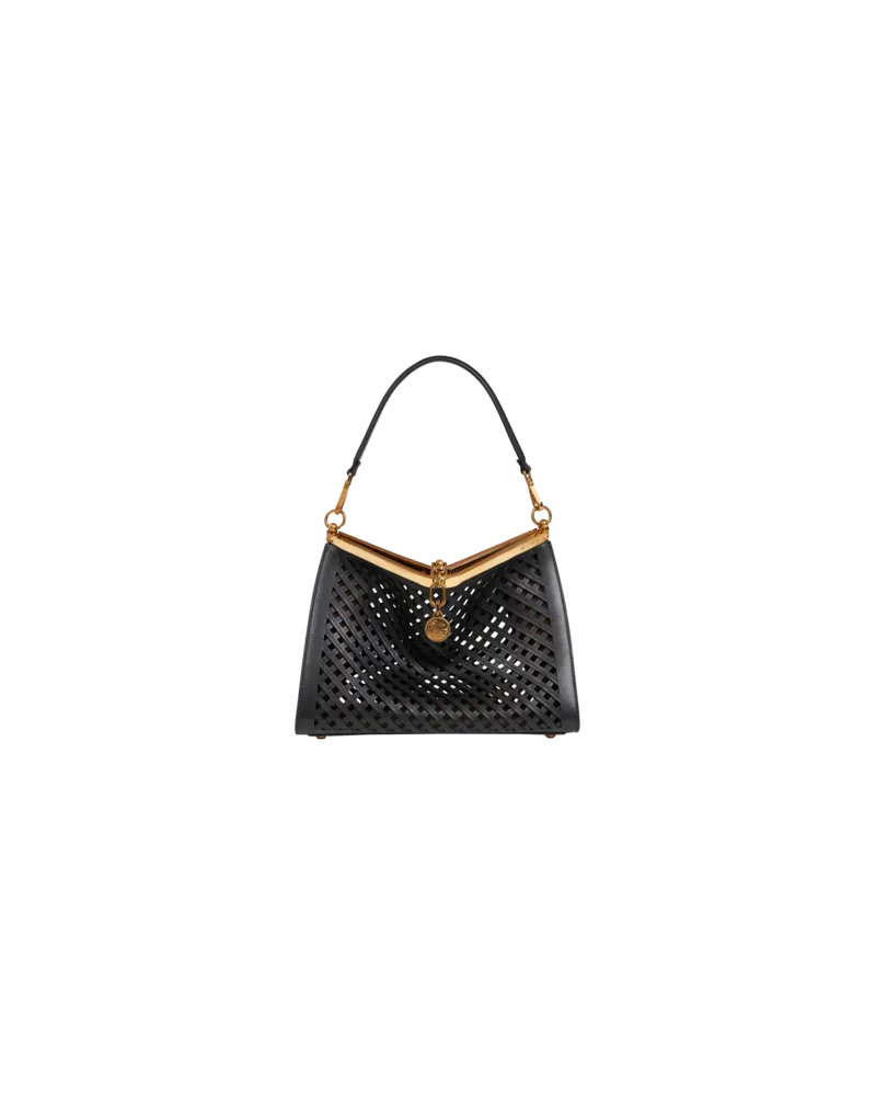 Etro Tasche Vela Mit Cut-out-details Mittelgross, Damen, Schwarz Schwarz