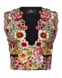 Etro Weste Mit Floralem Muster, Multicolor Multicolor