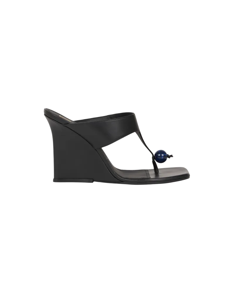 Etro Zehenstegsandale Mit Keilabsatz, Damen, Schwarz, Größe Schwarz