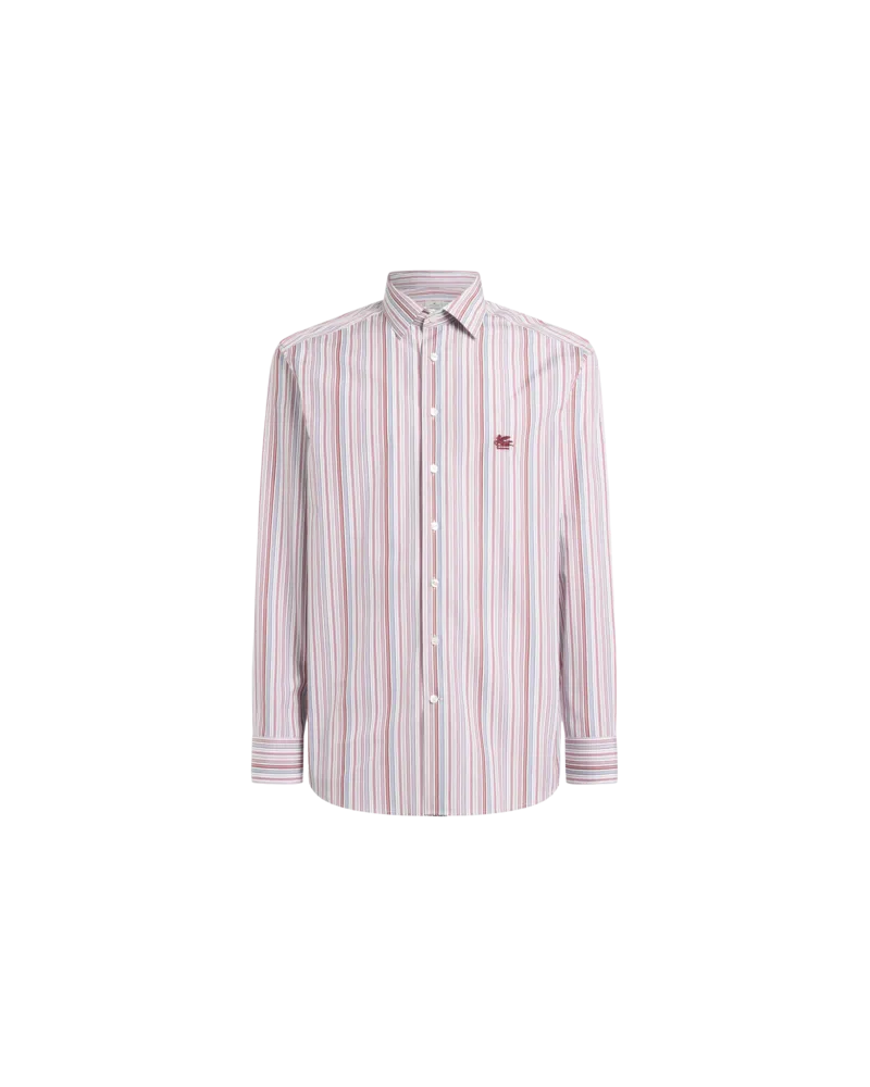 Etro Hemd Aus Baumwolle Mit Streifenmotiv, Herren, Rosa, Größe Rosa