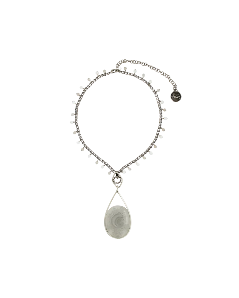 Etro Halskette Mit Anhänger In Kameeform, Damen, Weiß Weiß