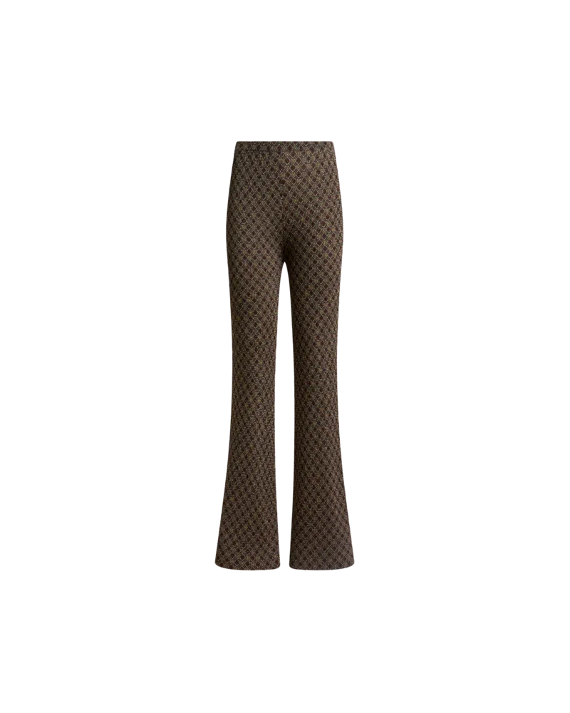 Etro Fit-and-flare-jacquard-hose Mit Mikro-rautenmotiv, Damen, Grün, Größe Grün