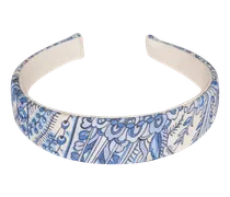 Stirnband Aus Baumwoll-bull Mit Paisley-motiv, Hellblau, Größe