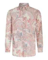 Etro Paisley Baumwollhemd, Herren, Beige Beige