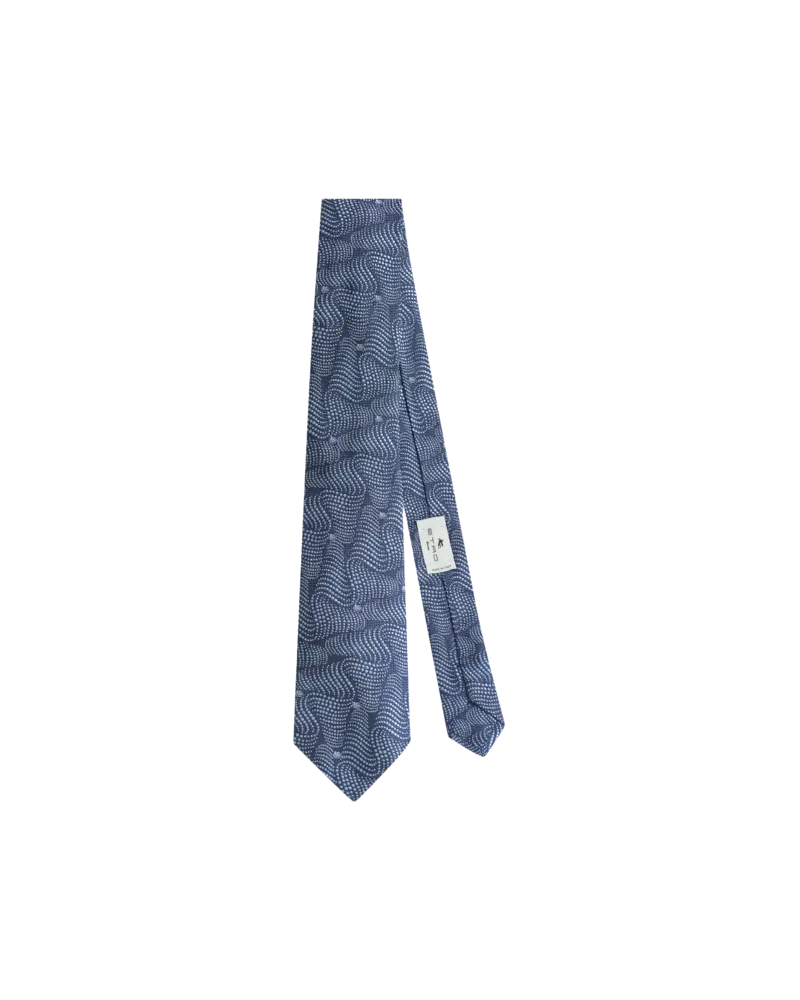 Etro Krawatte Aus Bedruckter Seide, Herren, Blau Blau