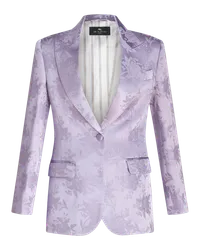 Etro Blazer Mit Floralem Jacquardmuster, Violett Violett