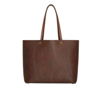 Handtasche Etro Essential Gross In Arnica Mit Pochette, Damen, Braun