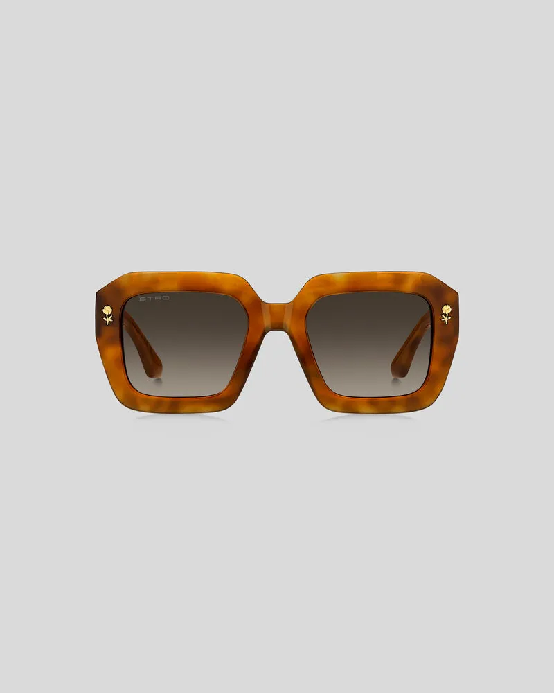 Etro Sonnenbrille Colour Stripes, Damen, Hellbraun Hellbraun