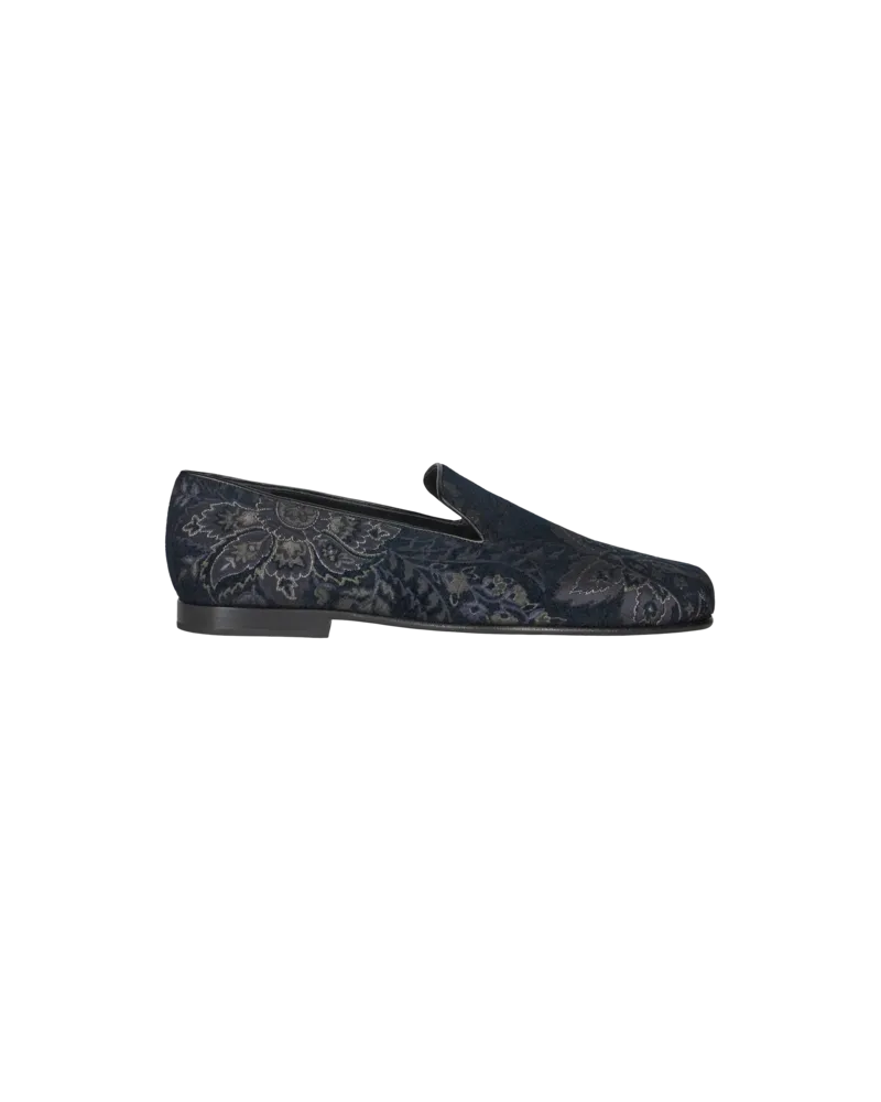 Etro Jacquard-mokassins, Herren, Navyblau, Größe Navyblau