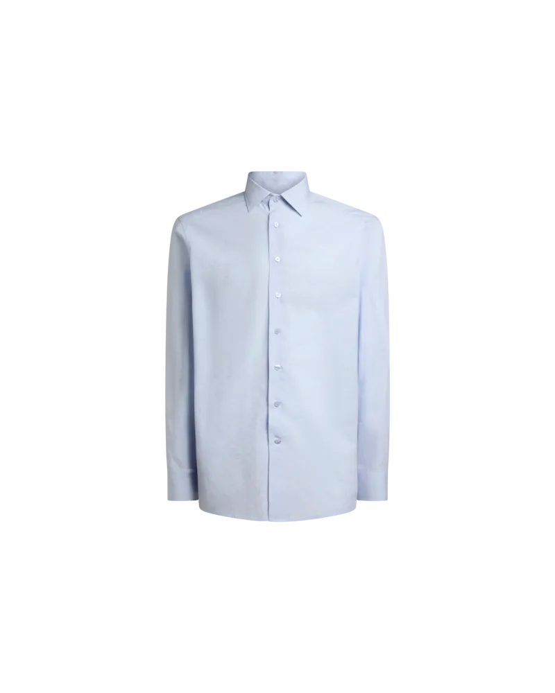 Etro Hemd Aus Baumwolle Im Jacquardmuster, Herren, Pulverblau, Größe Pulverblau