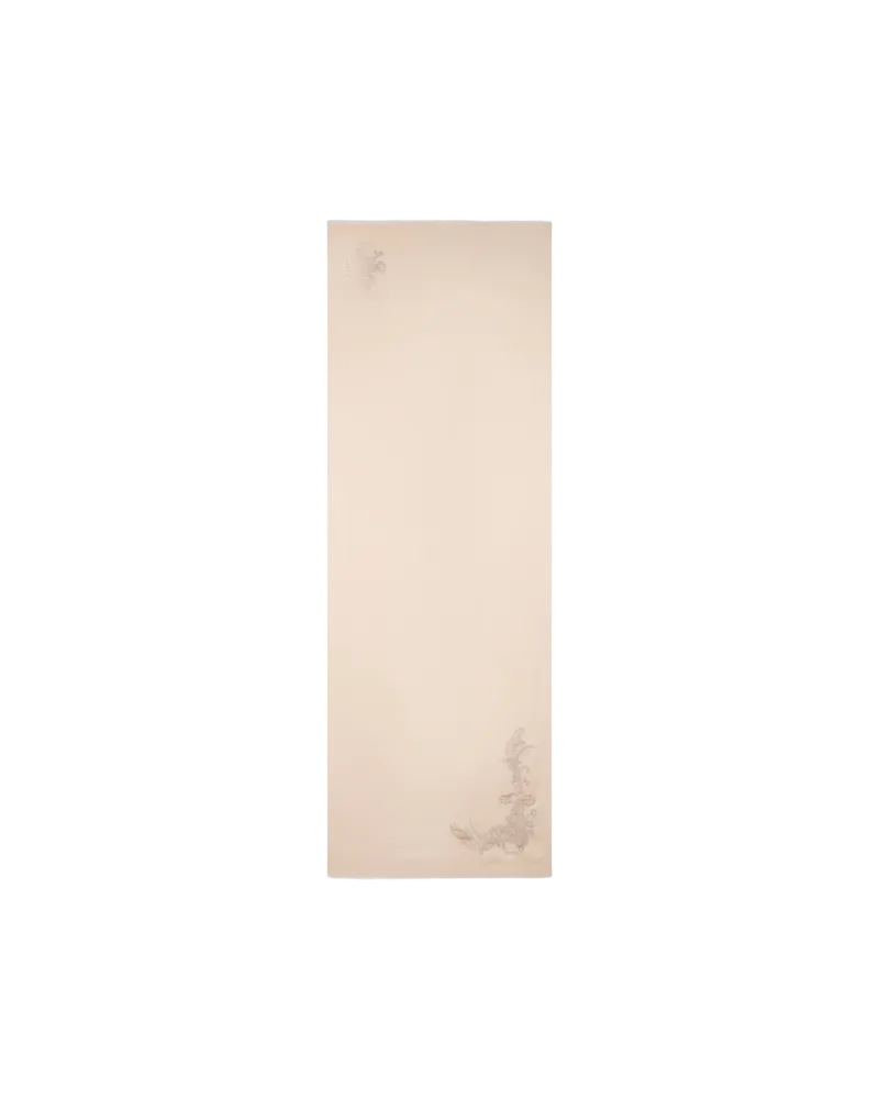 Etro Schal Aus Kaschmir Und Seide Mit Stickerei, Herren, Cremefarben Cremefarben