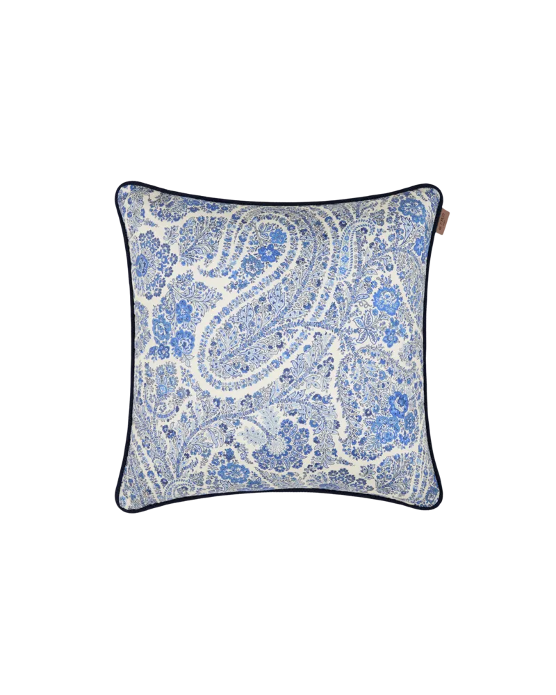 Etro Kissen Aus Baumwolle Mit Doppeltem Print, Blau Blau