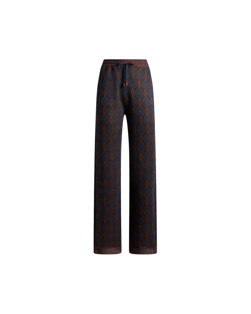 Etro Jogginghose Aus Strickstoff Mit Motiv, Damen, Blau, Größe Blau