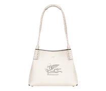 Shopper Libra Klein Aus Leder, Damen, Weiß