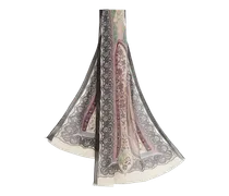 Schal Aus Seide Mit Platziertem Druck, Damen, Multicolor