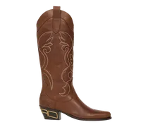 Westernstiefel Aus Leder, Damen, Braun, Größe